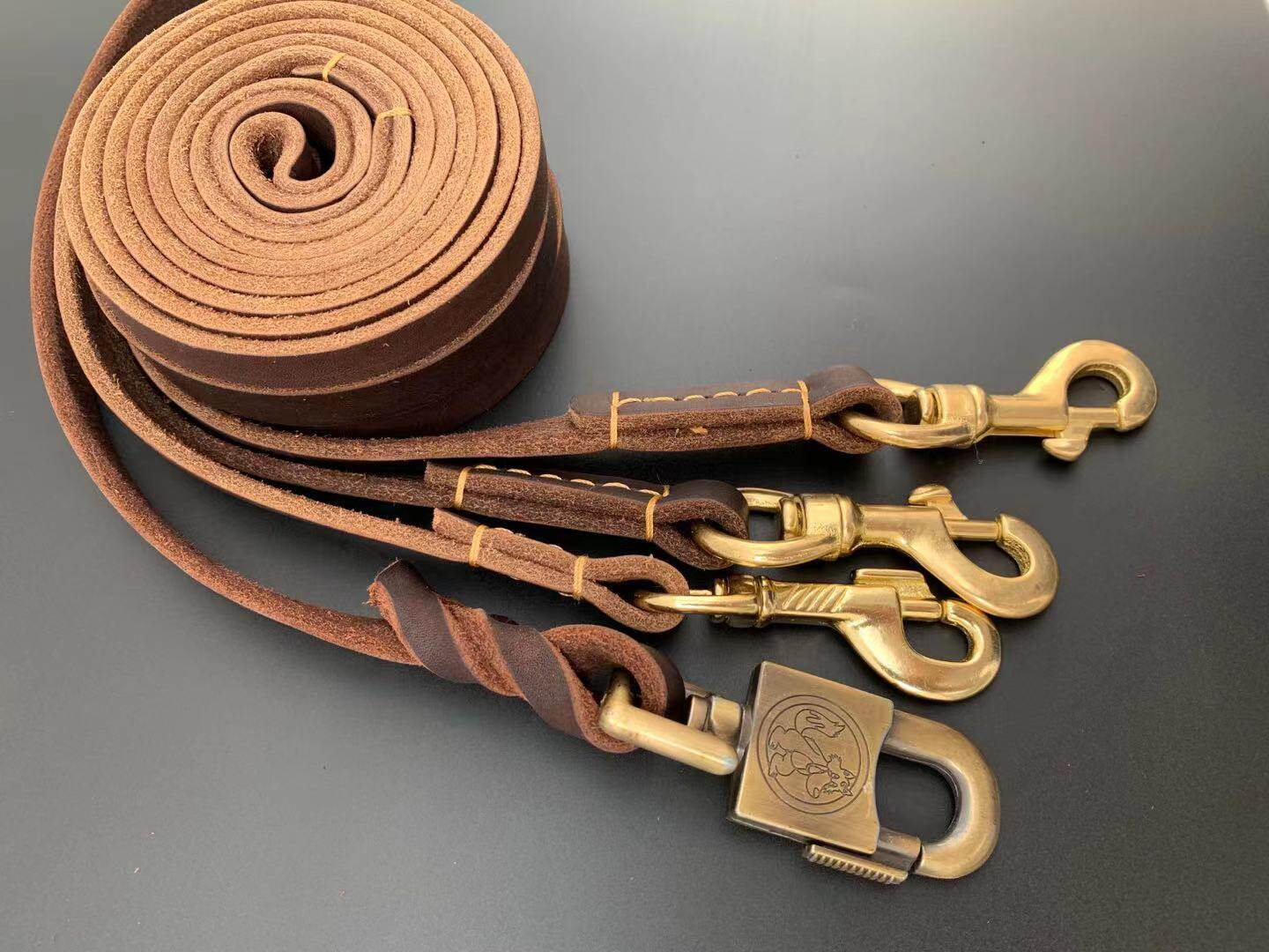 Dog collar real cowhide dog collar small, medium and large dog golden retriever German shepherd black-backed wolf dog Labrador Samoyed