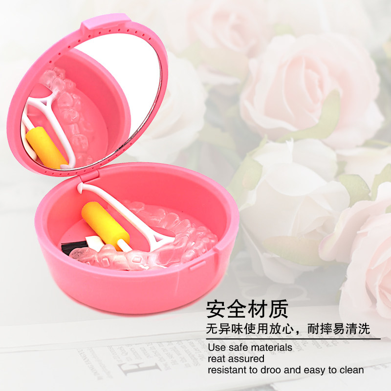 Invisible Beauty Invisible Braces Age Angel Portable Braces Box Clean Box Effervescence Case Mirror Storage Box Carrying Case
