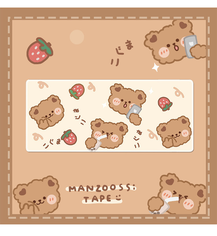 Mouse pad thickened large silicone bear non-slip lock edge student desk surface esports fabric cute glue pad woman