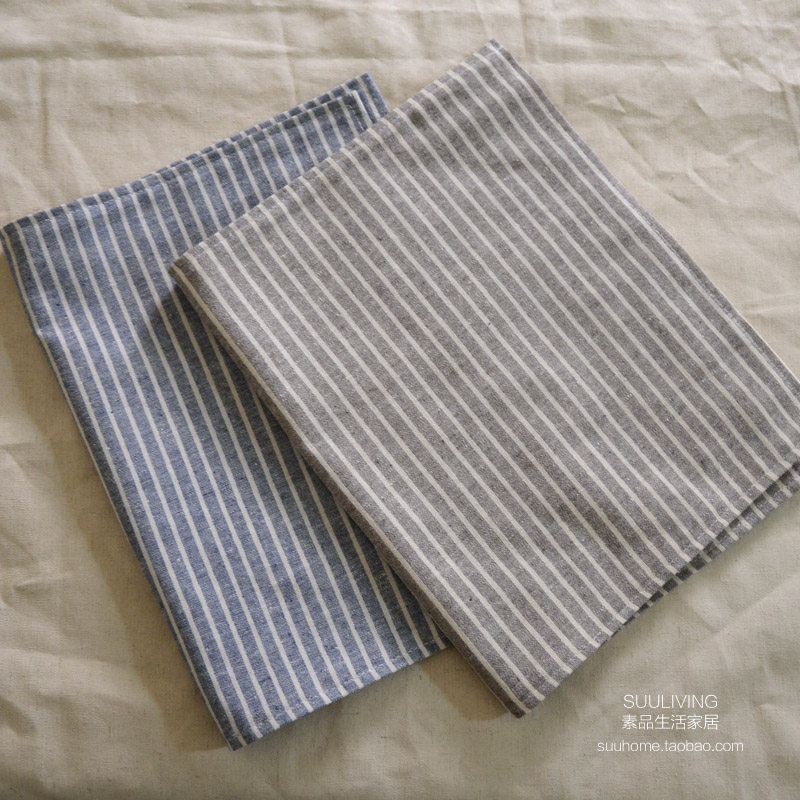 Day-style minimalist grey cotton linen striped anti-fouling table cushion cup cushion dining towels fabric gourmet fabric food shooting background cloth