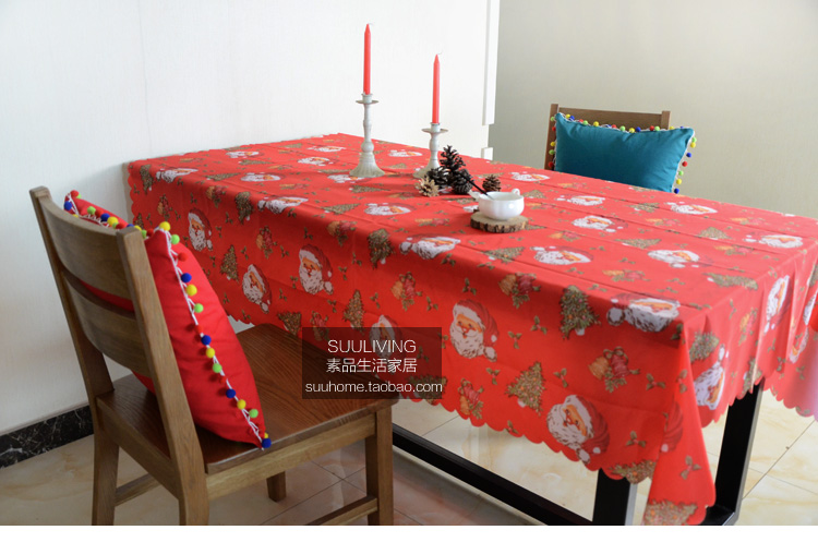 Tiệc mừng năm mới Trang trí châu Âu khăn trải bàn màu đỏ bàn cà phê vải vải khăn trải bàn khan trải bàn