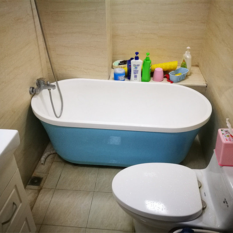 Buy Acrylic Small bathtub adult Home concubine bathtub Independent spa