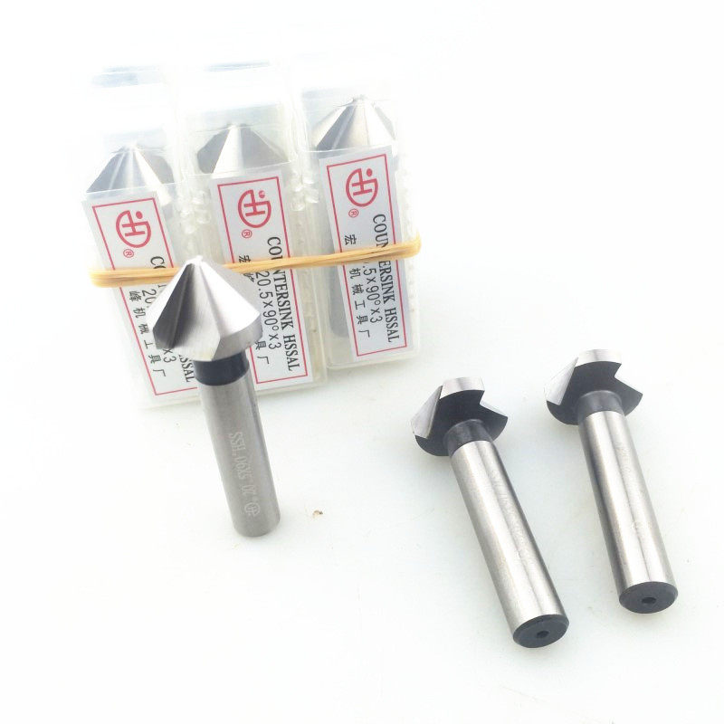 Chamfering knife 60 degrees 90 degrees high-speed mesh chamfering drill single edge 3 edges remarks straight shank hole 6 3-20