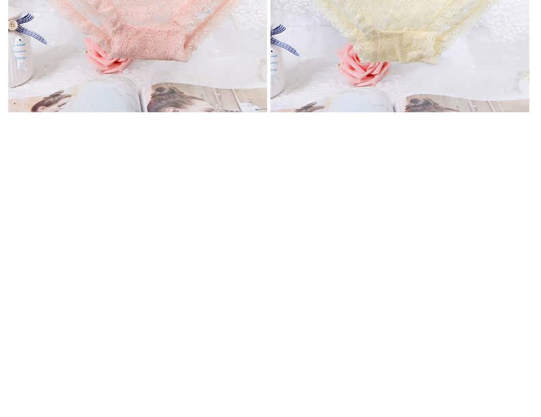 Ruizi Lai Shi mùa hè cô gái sexy ren trong suốt đồ lót liền mạch quần thấp eo tam giác bị rò rỉ đồ lót quần lót su nam