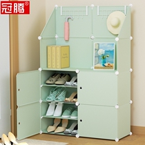 Cloakclothes rack floor hanger hanging bag rack Living room in door Easy shoe rack Shoe cabinet door hanging clothes hanger integrated shelf