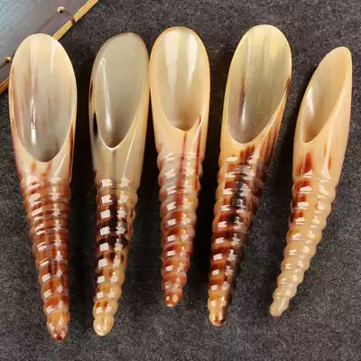 Natural yak horn tip scraping tube spoon leg back massage board Meridian whole body universal acupuncture large beauty stick