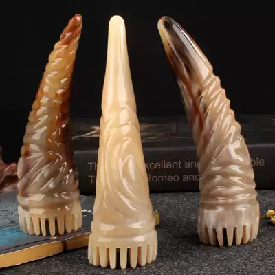 Yak horn combing hair for men and women household large wide teeth massage acupuncture natural pure scalp meridian comb