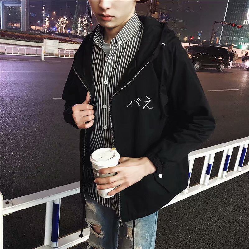 New Nhật Bản Áo khoác đường phố Nhật Bản Thương hiệu Tide thương hiệu Tri-color Màu tương phản Xu hướng Áo khoác thông thường Dụng cụ Áo khoác nam áo khoác denim