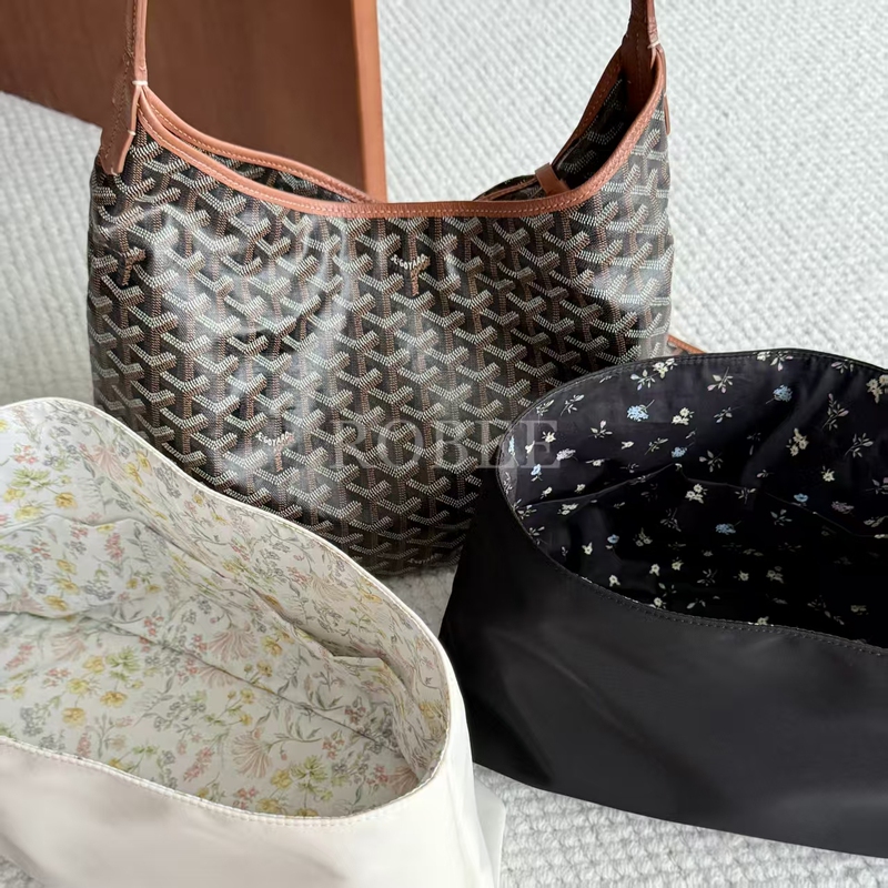 Spring/Summer Limited Edition/Compatible with Goyard Hobo/Hobo Mini Inner Bag Support Dog Tooth Floral Pattern Storage Bag