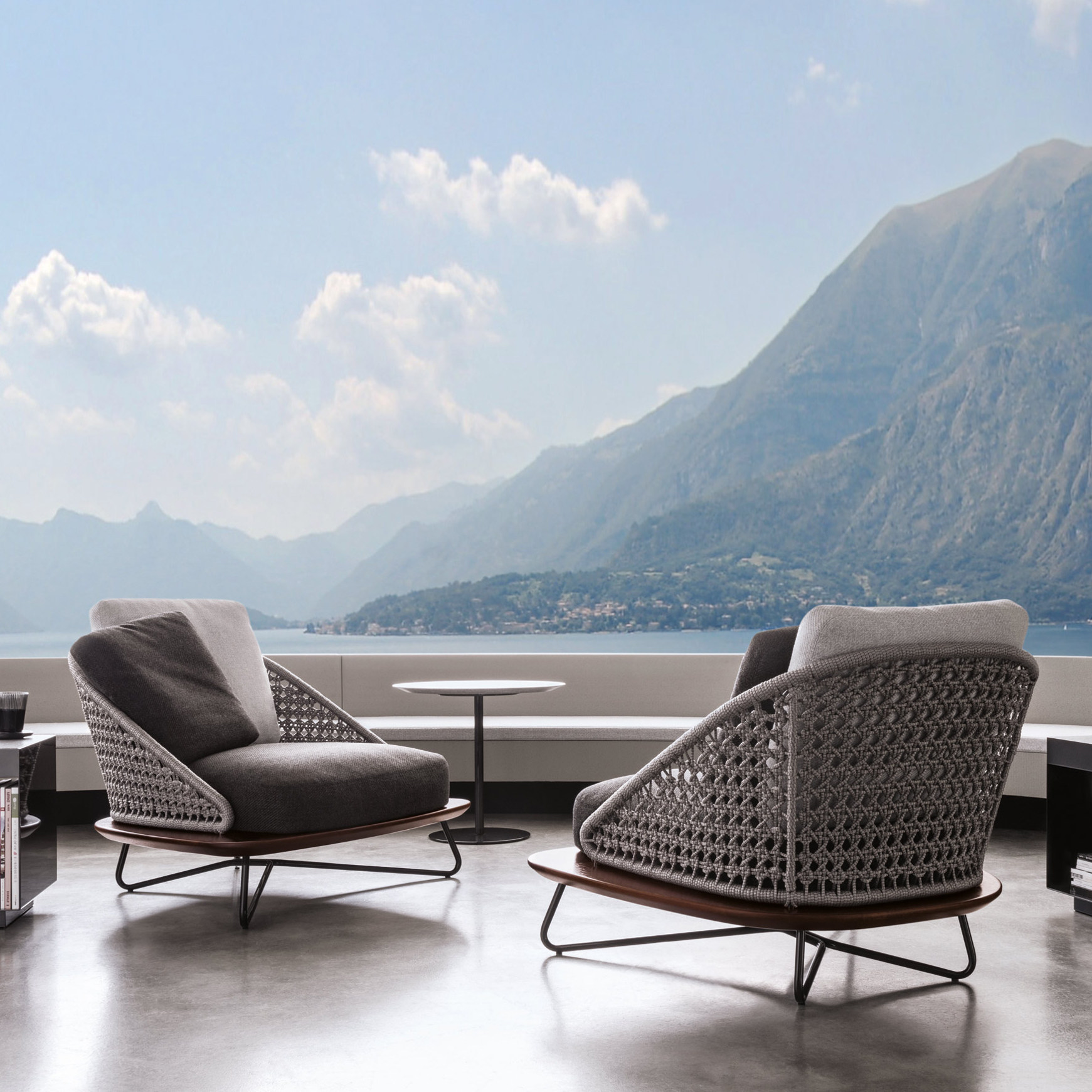 Nordic Outdoor Rattan Weave Sofa Combined Casual Folk Living Room Prototype Room Outdoor Patio Solid Wood Vines Chair Furniture Aluminum