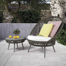 Outdoor Furnishings Rattan Chairs Single Sofa Creative Balcony Casual Little Chair Outdoor Patio Terrace Table and chairs Composition