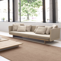 Outdoor Rattan sofa Nordic Living room Solid wood Balcony Rattan Chairs Casual Composition Living-room Vines Courtyard Furniture Embalming