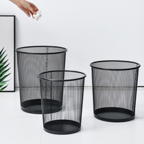 High strength anti-rust iron mesh large trash can barbed wire garbage can Household commercial unit office paper basket