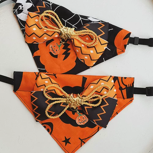 Слюнявчик с бантиком, регулируемый шарф, xэллоуин