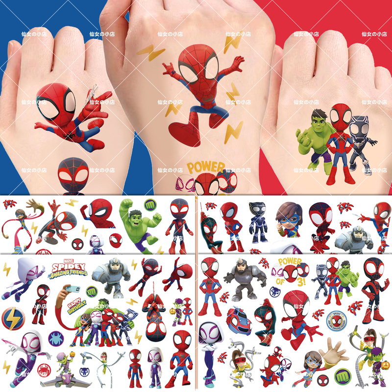 Spider-Man Stickers, Children's Tattoo Stickers, Dinosaur Washable Stickers, Baby Cartoon Reward Stickers, Stickers for Boys