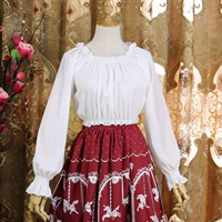 Шифоновый белый лонгслив