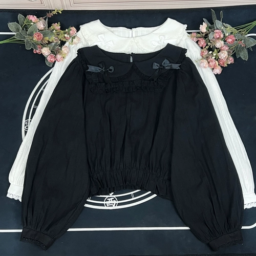 Оригинальная кукла, лонгслив, хлопковая базовая приятная телу рубашка с бантиком, стиль Лолита