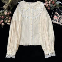 Абрикосовый кружевной лонгслив