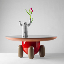 Nordic Spanish capsule coffee table designer furniture light luxury modern simple candy color personality round side