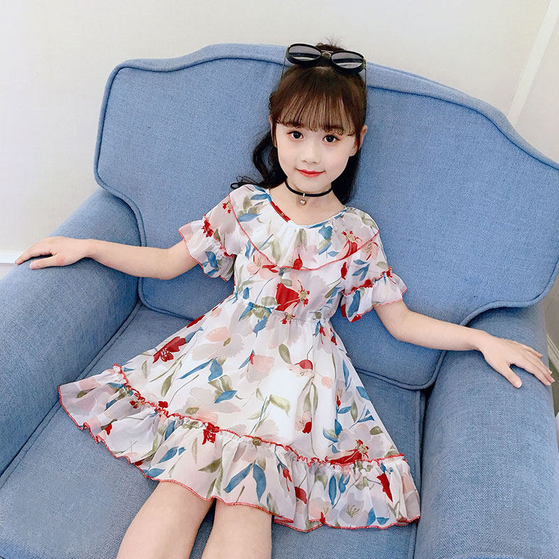 South Korean girl's foreign dress 2020 new summer children CUHK children's tennis red dress girl trendy