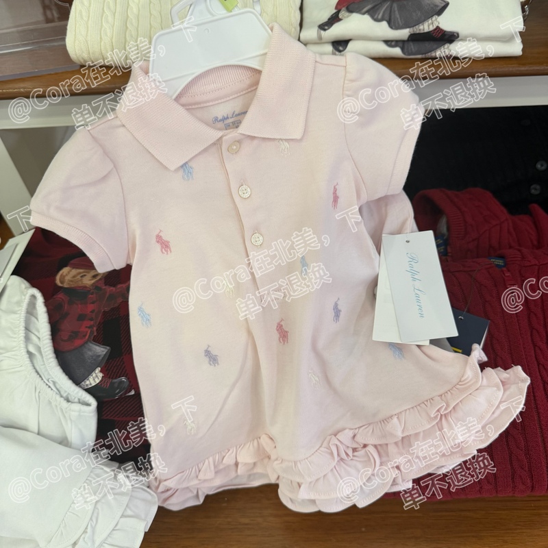 [Cora in North America] Domestic In-Stock Ralph Lauren Baby Girl Dress for Ages 0-2