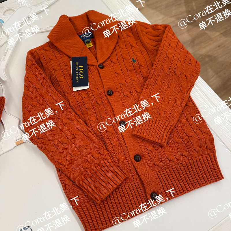 [Cora in North America] Ralph Lauren Boys' Cable-Knit Hooded/Crew Neck Sweater in Stock
