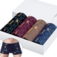 5 quần lót nam đóng hộp boxer briefs modal cotton mùa hè thể thao thanh niên giữa eo sợi tre thoáng khí - Eo cao