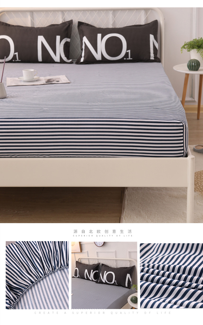 Giường đơn Noschi 笠 1,5 / 1,8m có thể cố định tấm trải giường bằng vải thun co giãn Bảo vệ Simmons phủ bụi che phủ giường Mua ga phủ giường