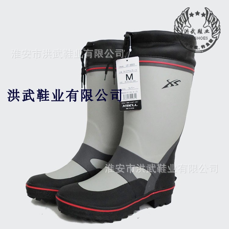 (Hongwu shoe manufacturer direct sales) steel nail bottom fishing shoes non-slip waterproof fishing boots with high cylinder rain shoes