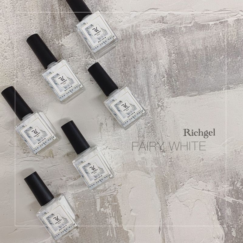 Richge White Polar White Black Nail Art Gradient Liquid