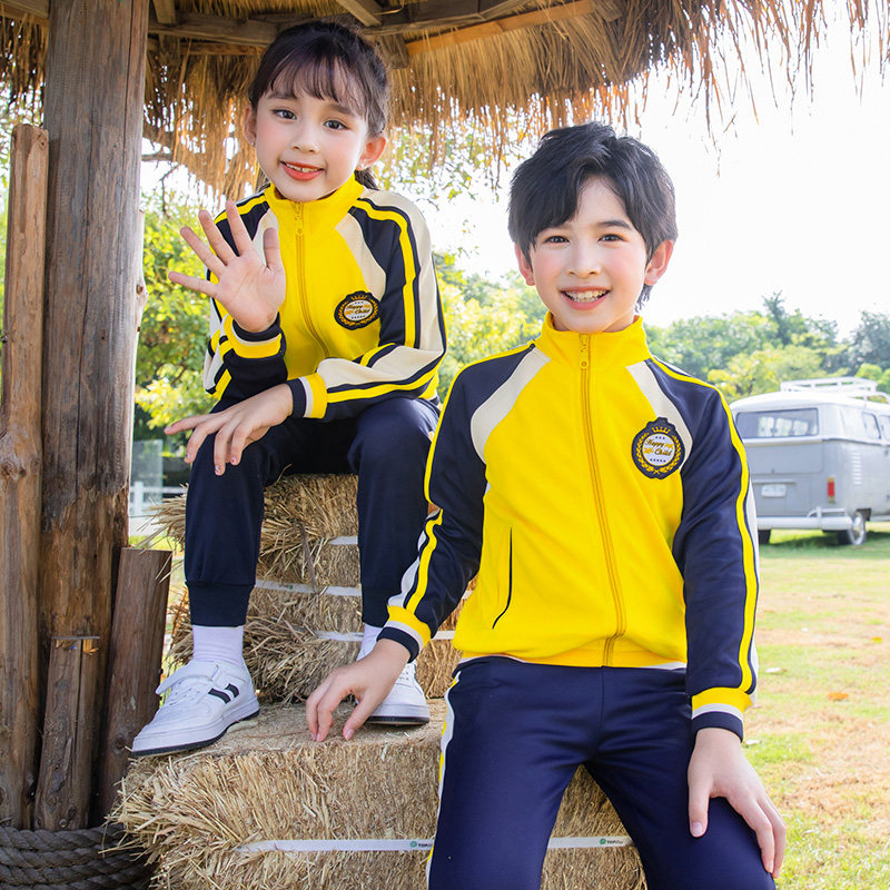 Primary school uniforms spring and autumn three-piece first-grade class uniforms kindergarten uniforms children's autumn sports suits