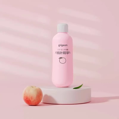贝亲官旗桃子水保湿滋润爽身露200ml