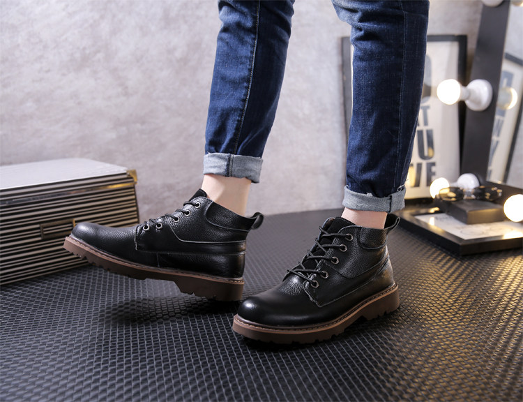 Martens, трендовые короткие сапоги, мужские ретро кожаные ботинки в английском стиле, для влюбленных 