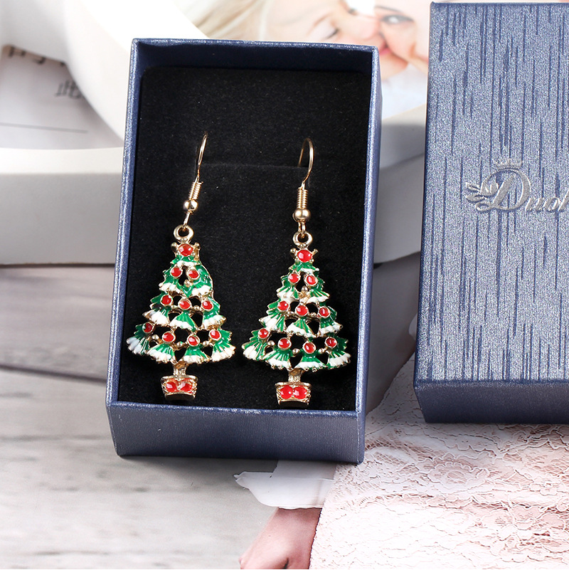 2019Christmas gift earriings NEW EUROPEAN AND AMERICAN CHRISTMAS TREE EARRINGS Christmas Pendant Earrings