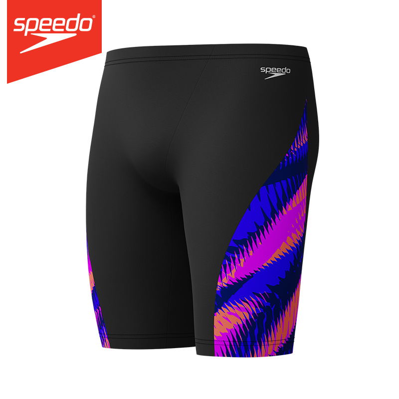 Speedo Men's Swim Trunks, Five-Point Length, Anti-Embarrassment, High Elasticity, Quick-Drying, Chlorine-Resistant, Fitness Training Swimming Trunks