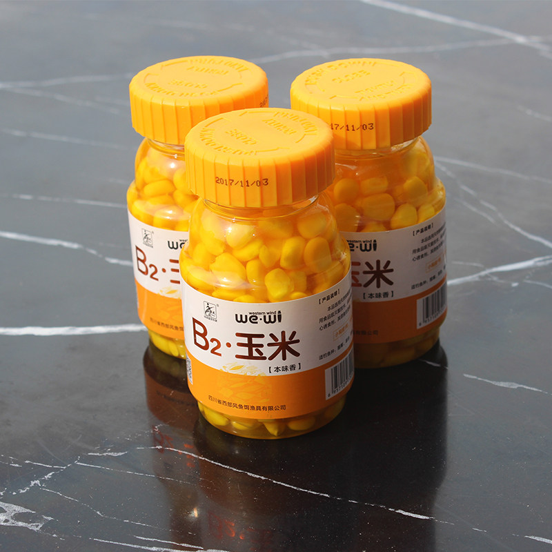 Western wind Laotan grain B2 tender corn hook bait Wild carp fishing Miqiao Reservoir fishing bait