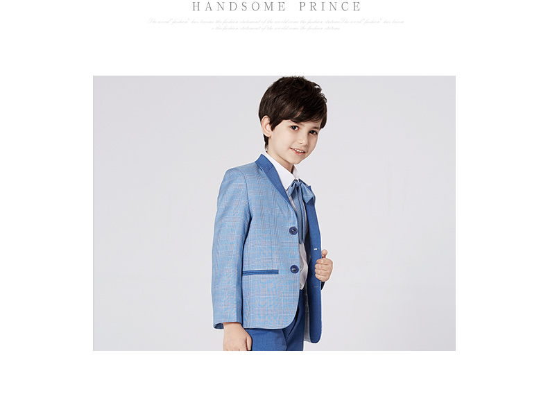 EYAS Boy Flower Girl Dress Three Piece Set Big Boy Host Piano Costume Model Catwalk 2018 Hè quần áo bé trai đẹp nhất