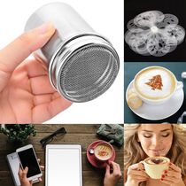 Coffee sprinkler 304 stainless steel with netlike toothpick cylinder Han style large size seasoning powder cylinder deliver 16 slices of coffee laver