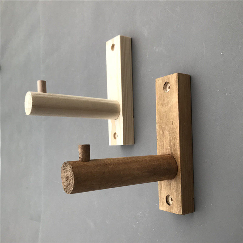 Clothing Store Hook Upper Wall Clothes Single Hook Retro Solid Wood Single Wall-mounted Women's Clothing Clothes Hanger Shelving Shelf-Taobao