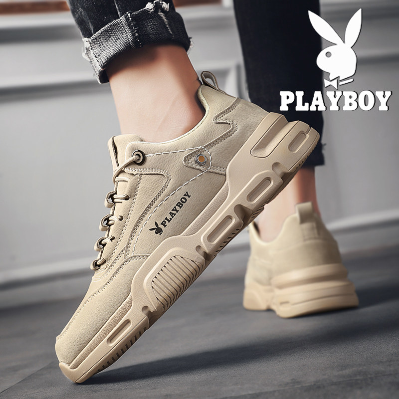 Playboy shoes new Martin boots England fur leather shoes casual leather shoes breathable summer