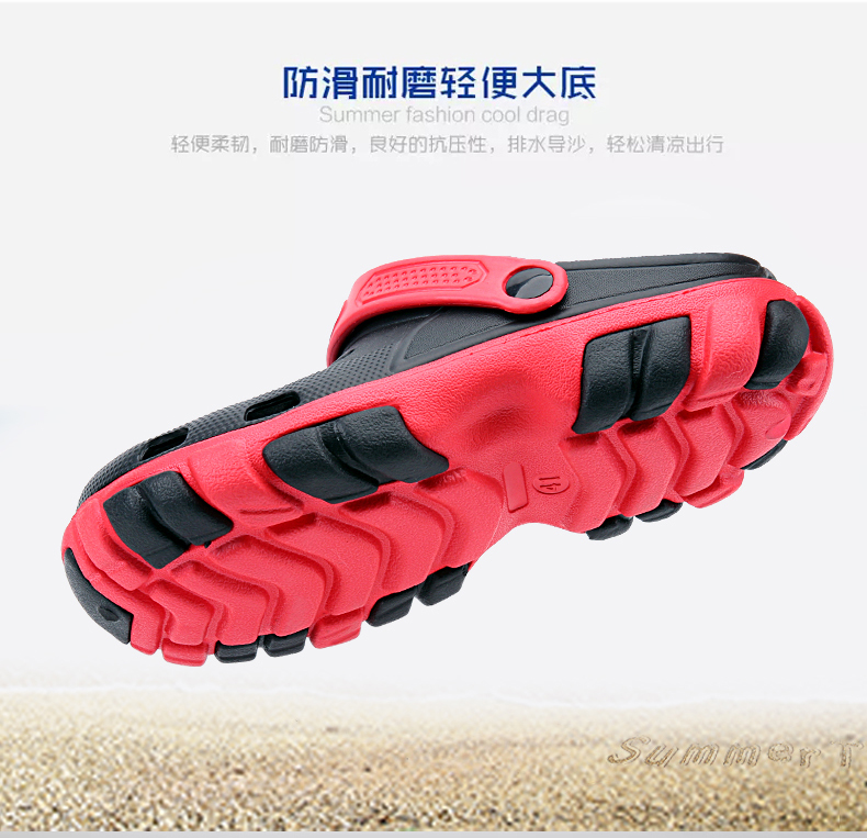 Baotou dép nam lỗ giày bơi mùa hè lội nước nhựa chống trượt đi biển dép đi biển lớn dép pedro