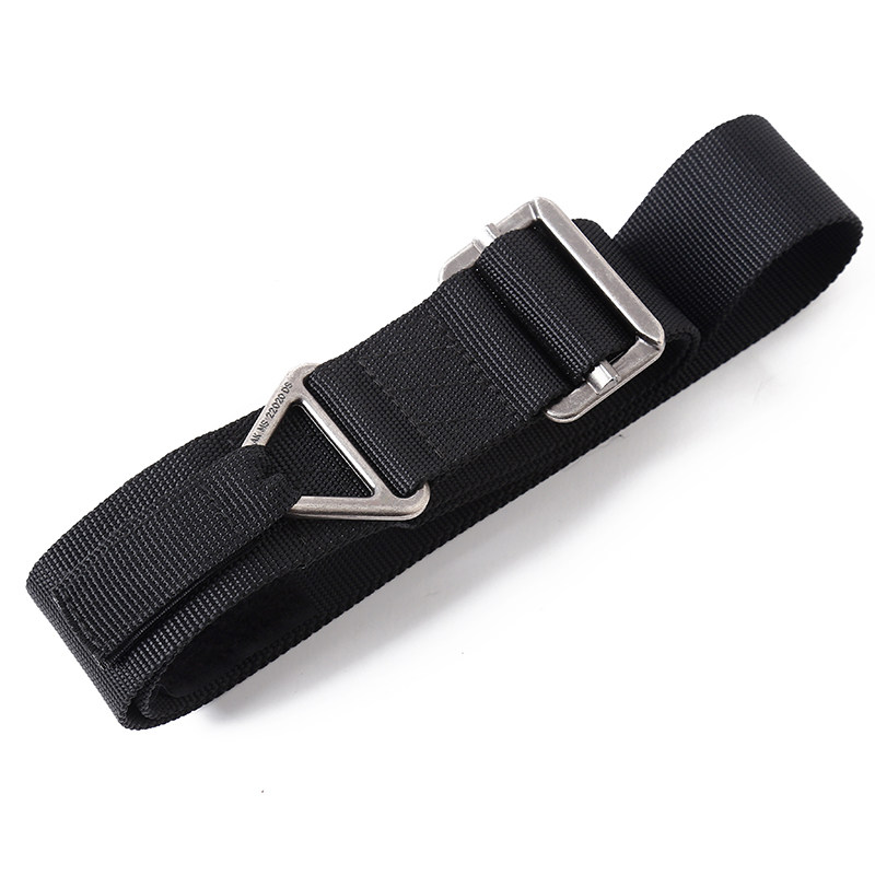 Military fans tactical belt outdoor movement rescue traction speed drop multi-function canvas for training alloy belt