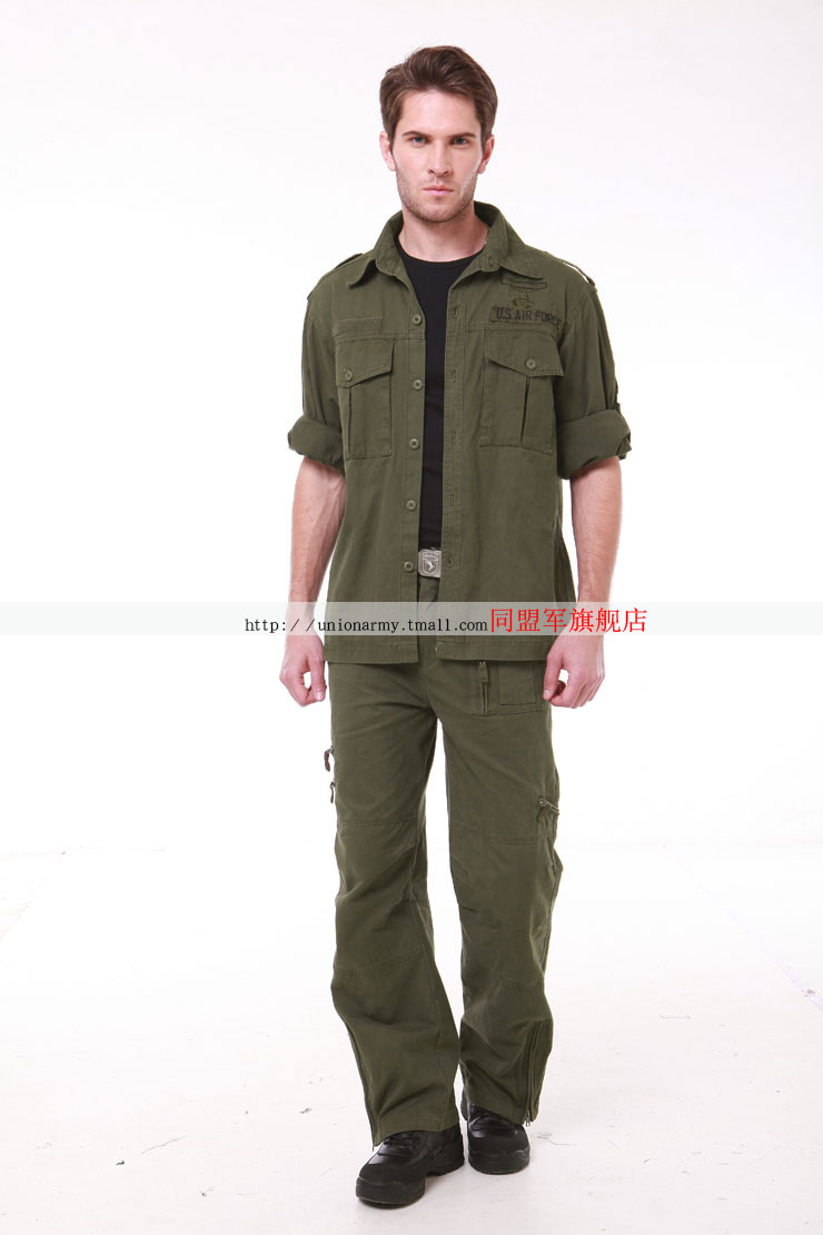 Liên minh quân đội ngoài trời ngụy trang quần áo nam quân đội quạt quần áo tay áo phù hợp với đi bộ đường dài cắm trại đào tạo phù hợp với nam giới mùa xuân - Những người đam mê quân sự hàng may mặc / sản phẩm quạt quân đội áo mưa măng tô quân đội
