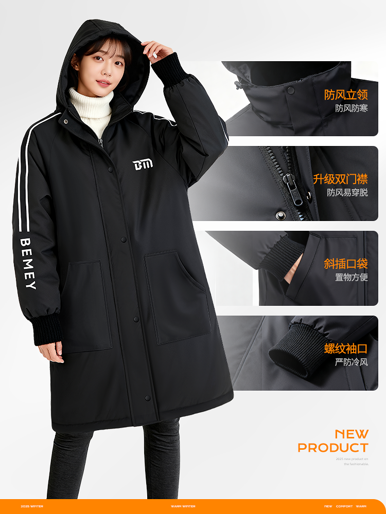 Smock Can Be Worn Outside, Waterproof and Oil-Proof, Men's Work Clothes, Special for Kitchen Work, Young Style, Fleece-Lined and Thickened, New Winter Model