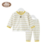 Детский лонгслив для новорожденных, нарукавники, комплект, летний тонкий кардиган, в западном стиле, 0-18 мес.