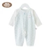 Anji lamb bé sơ sinh mở và đóng 裆 连 Quần áo sơ sinh hoạt hình cho bé sơ sinh dễ thương mùa hè mỏng 0-1 tuổi - Áo liền quần bodysuit Áo liền quần