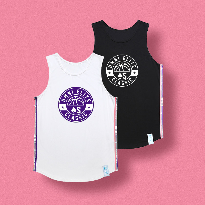 Basketball Suit Vest Male Tide Sports Training Loose Sleeveless Bottom Kan Shoulder Female Speed Dry Outside Wearing American Jersey Custom