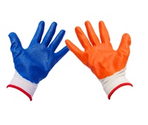 Xufeng Dingqing gloves 13-needle nylon rubberized labor protection non-slip wear-resistant comfortable breathable plastic-impregnated protective gloves