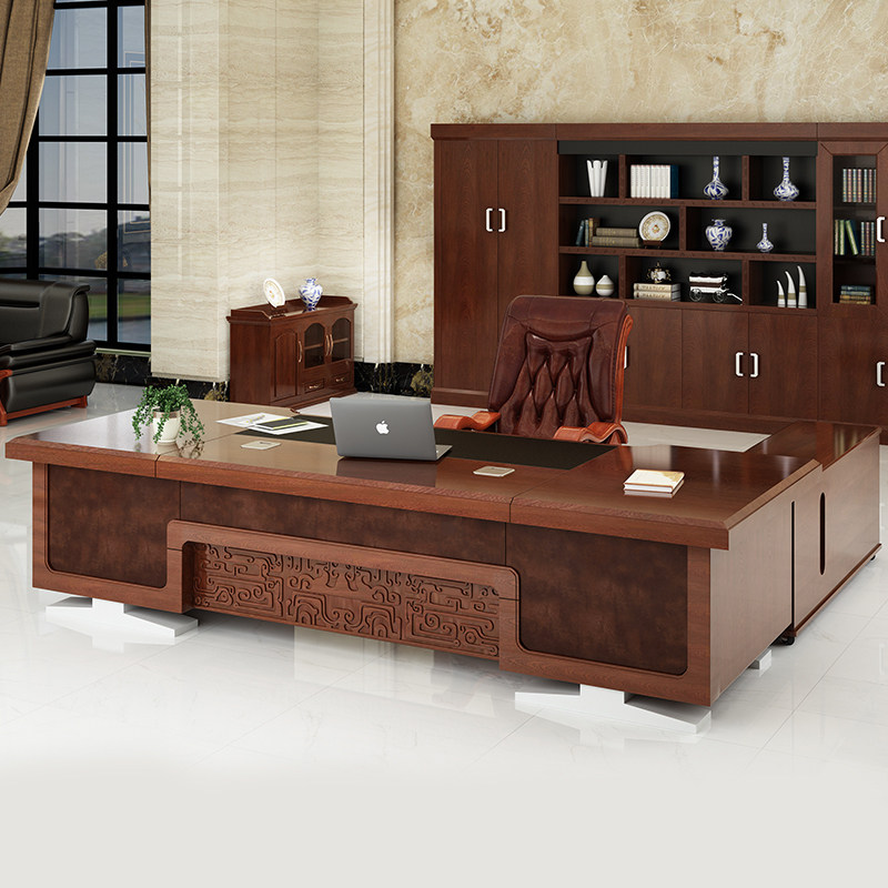 Creative office furniture and environmental protection paint solid wood appliy boss Table President's manager Old master Grand Bandai 99