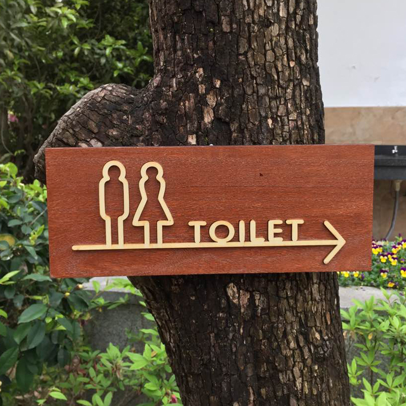 Wooden toilet indicator high - grade wooden men and women toilet toilet brand brand customization